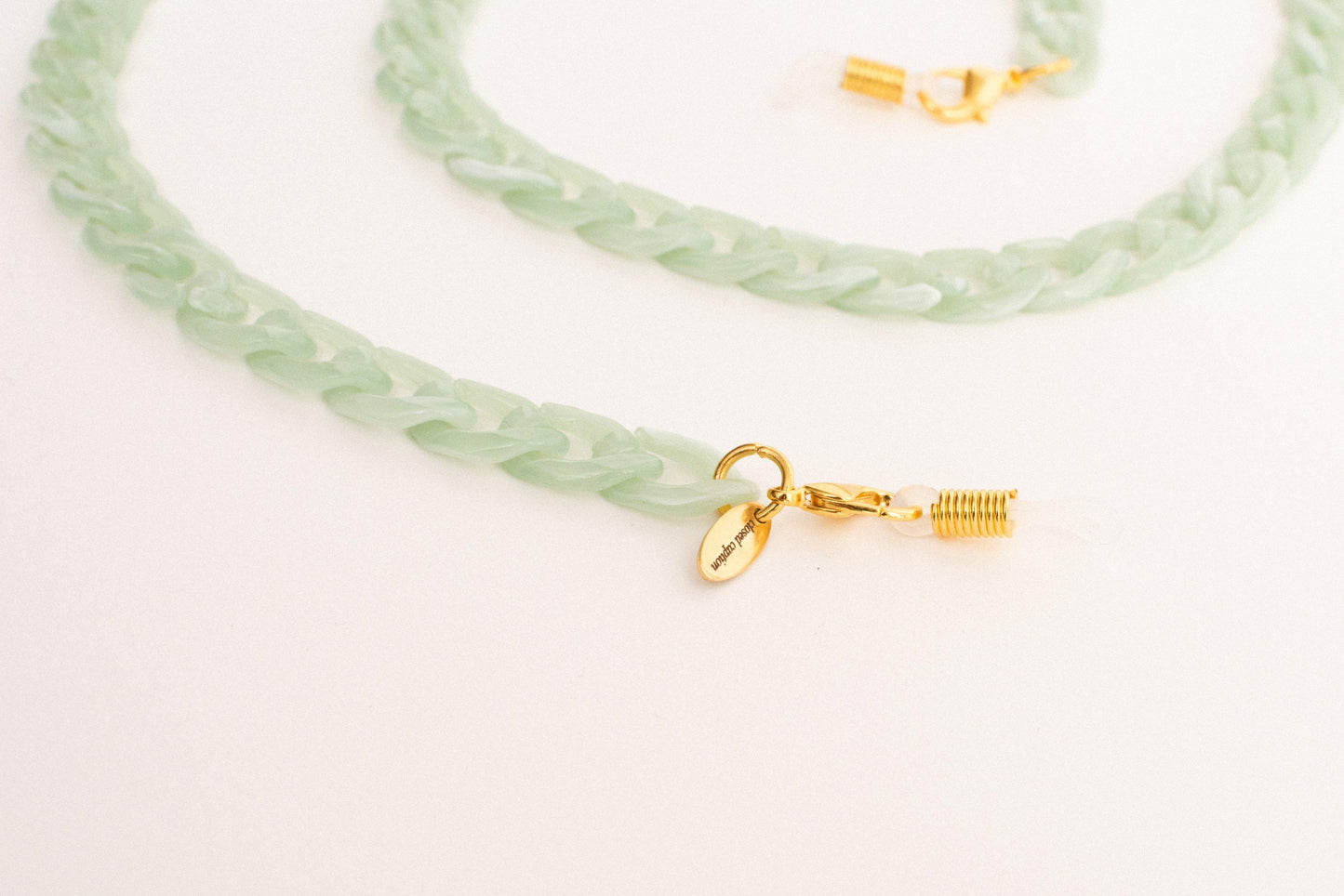 Chunky Mint (Sun) Glasses Chain - Closed Caption | Shop Vintage + Handmade. Always Sustainable. Never Wasteful.
