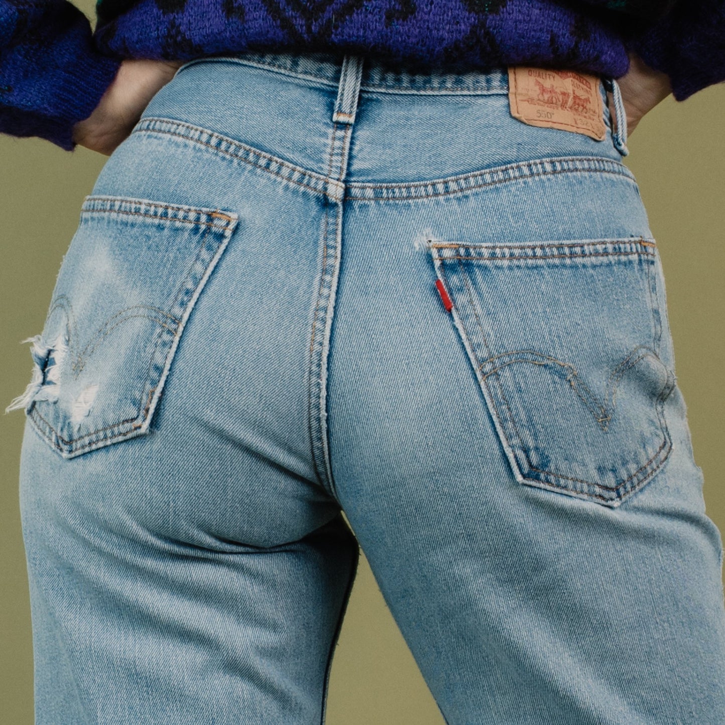 Vintage Distressed LEVI'S Denim Pants / S/M - Closed Caption
