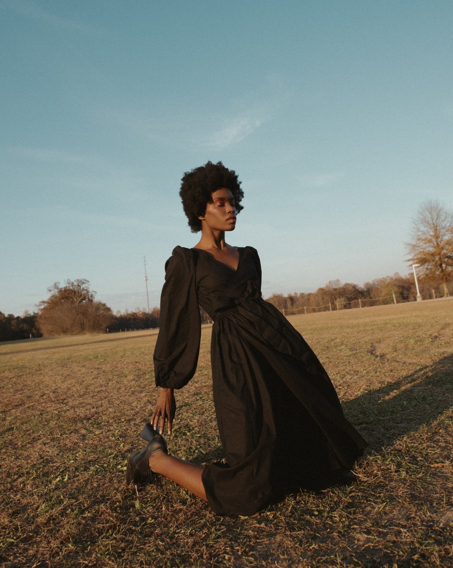 Maude Dress in Charcoal