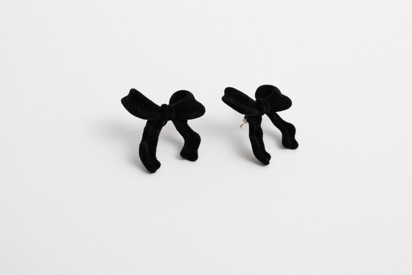 Black Velvet Bow Earrings - Closed Caption | Shop Vintage + Handmade. Always Sustainable. Never Wasteful.