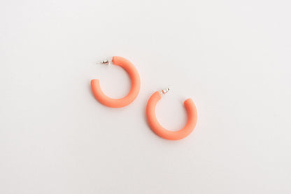 Coral Hoop Earrings - Closed Caption | Shop Vintage + Handmade. Always Sustainable. Never Wasteful.